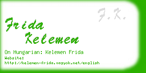 frida kelemen business card
